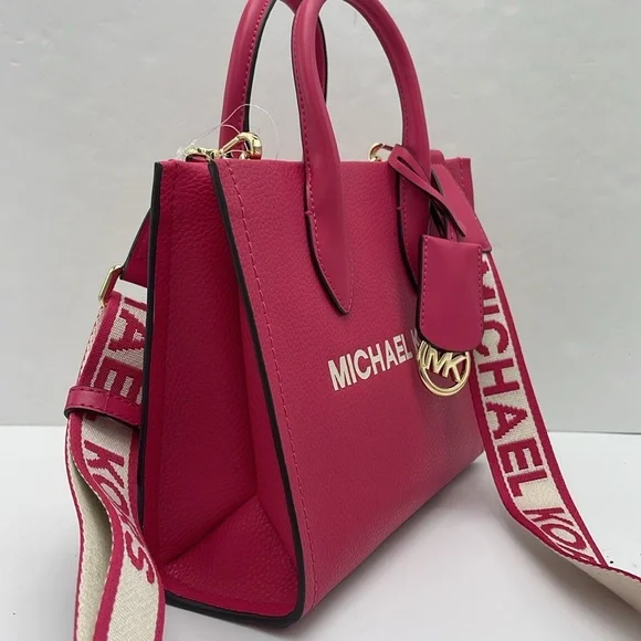MICHAEL KORS
Mirella Small Pebbled Leather Crossbody Bag Tote 
Electric Pink - Picture 8 of 16